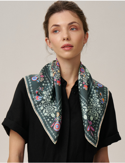 Картинка Шовкова хустина «Слобожанщина. Лісова пісня»